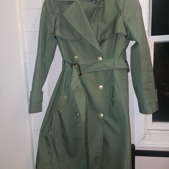 J. Crew New Icon Trench in Utility Green - Size 00 - Picture 5 of 7